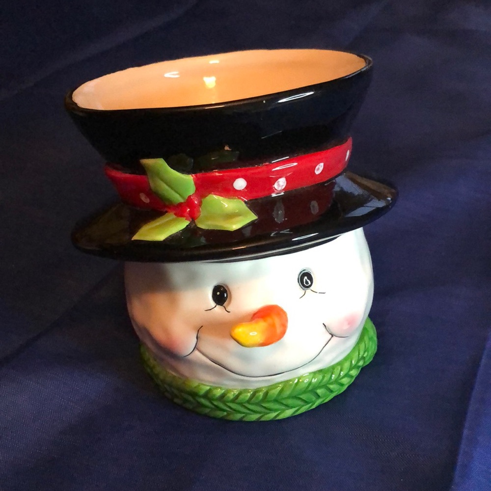 🎄 Decorative Snowman Ceramic Bucket